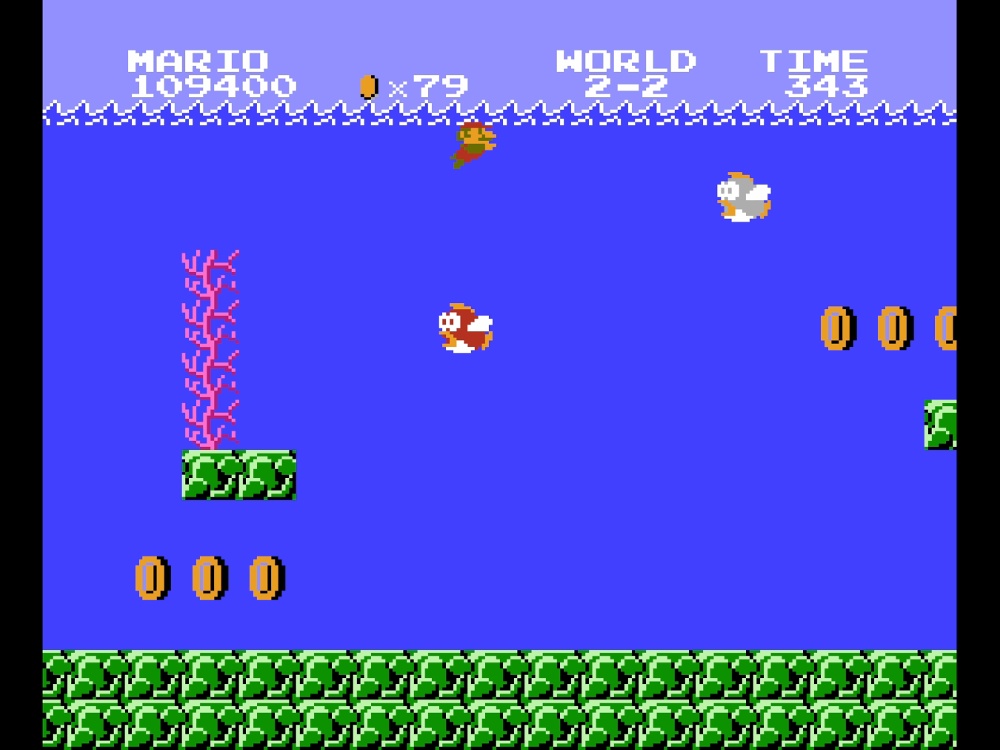 Gameplay of Super Mario Bros. for NES